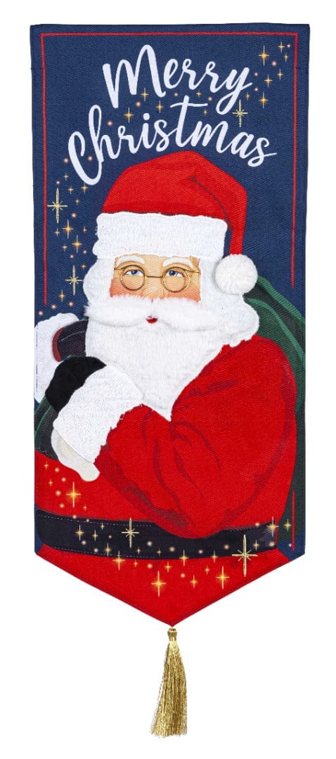 Merry Christmas Santa Long Garden Flag 2 Sided XL heartlandflags