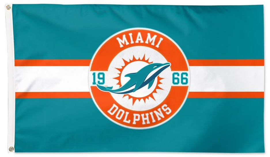 Miami Dolphins Applique Flag 2 Sided heartlandflags