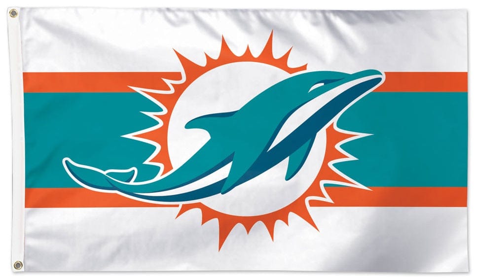 Miami Dolphins Flag 3x5 Away Stripe heartlandflags