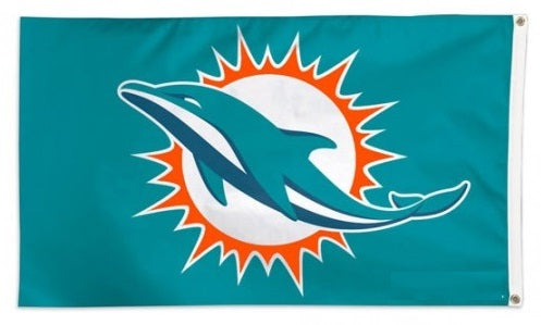 Miami Dolphins Flag 3x5 Logo heartlandflags