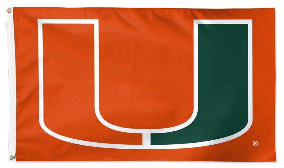 Miami Hurricanes Flag 2 Sided 3x5 heartlandflags