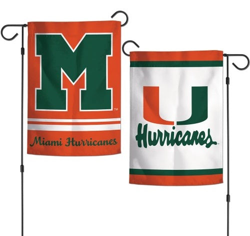 Miami Hurricanes Garden Flag Throwback heartlandflags