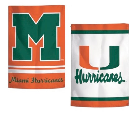 Miami Hurricanes Garden Flag Throwback heartlandflags