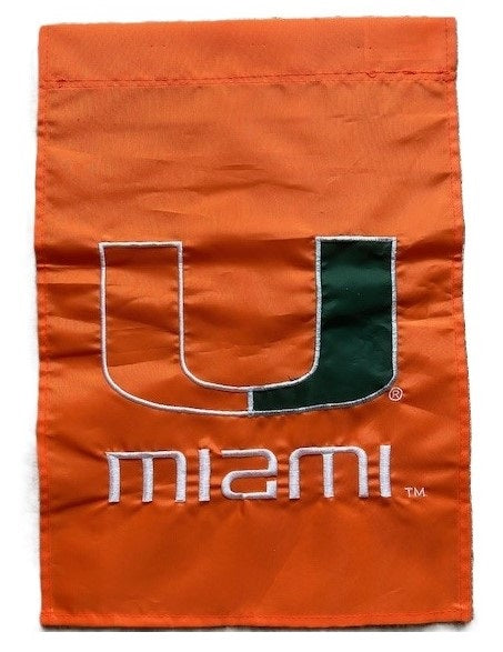 Miami Hurricanes Orange Garden Flag heartlandflags