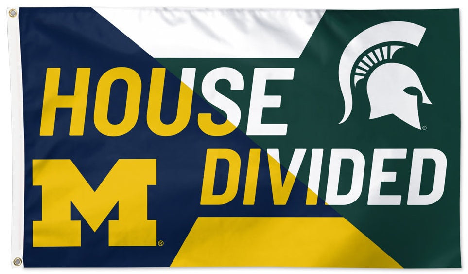 Michigan State vs Michigan Flag 2 Sided heartlandflags