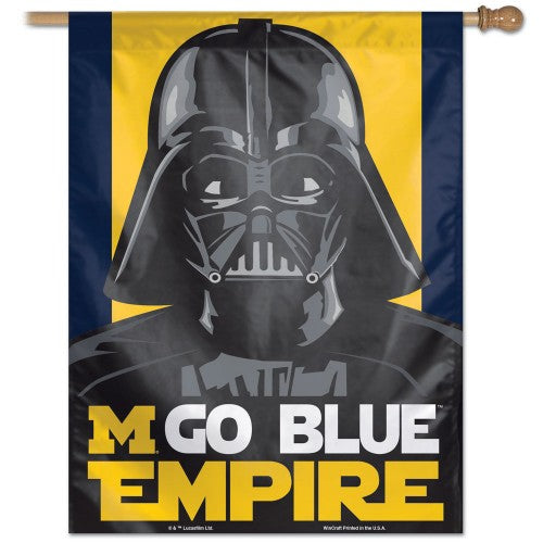 Michigan Wolverines Empire Banner Darth Vader heartlandflags