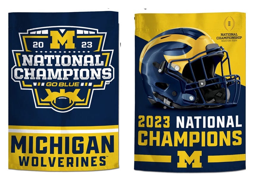 Michigan Wolverines Garden Flag 2 Sided 2023 Football Champions heartlandflags