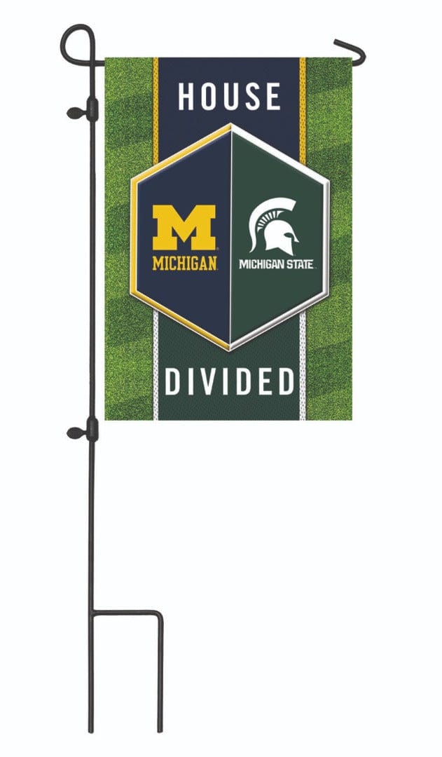 Michigan and Michigan State House Divided Garden Flag 2 Sided heartlandflags