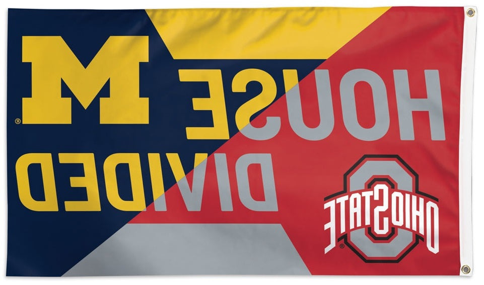 Michigan and Ohio State Flag 3x5 House Divided heartlandflags