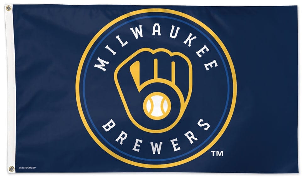 Milwaukee Brewers Flag 3x5 Primary Logo heartlandflags