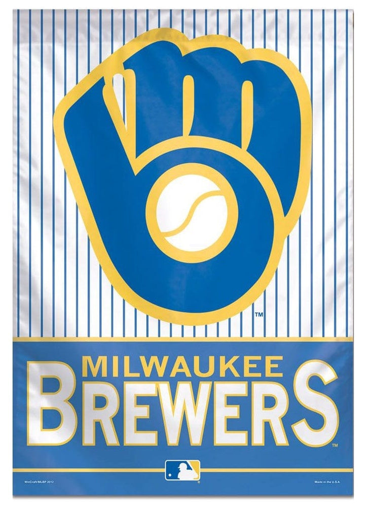 Milwaukee Brewers Flag Throwback Pinstripe House Banner heartlandflags