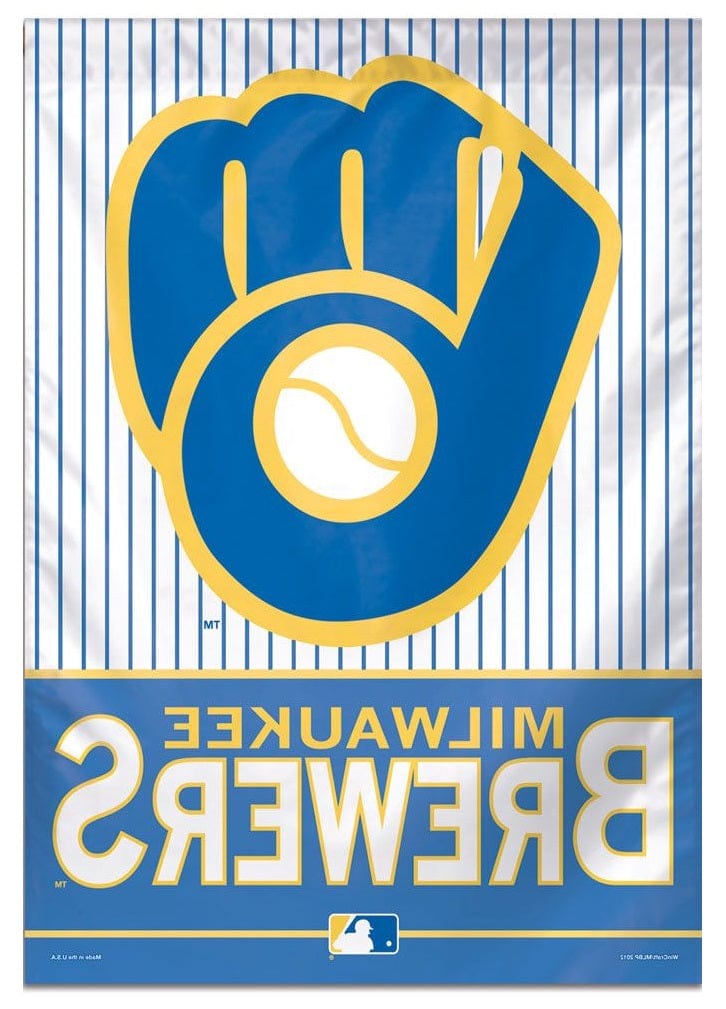 Milwaukee Brewers Flag Throwback Pinstripe House Banner heartlandflags