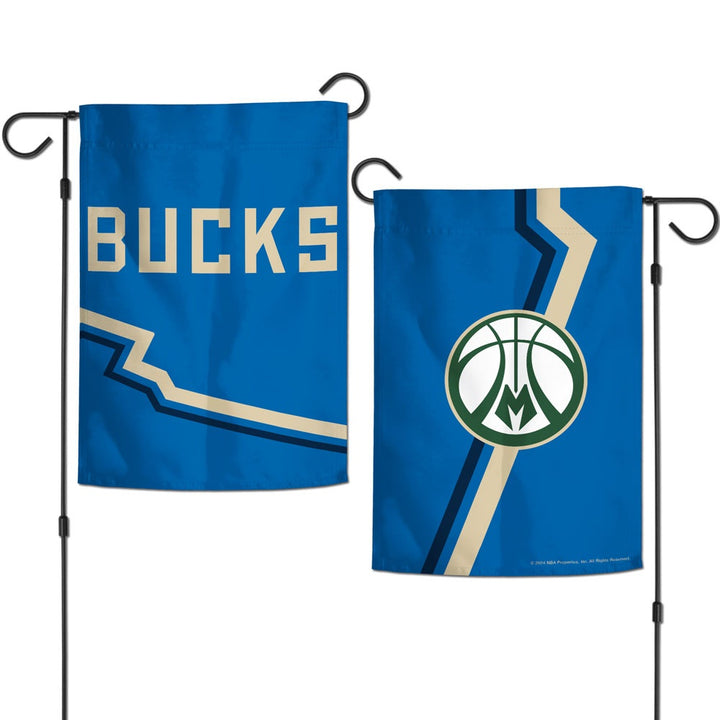 Milwaukee Bucks City Garden Flag 2 Sided heartlandflags