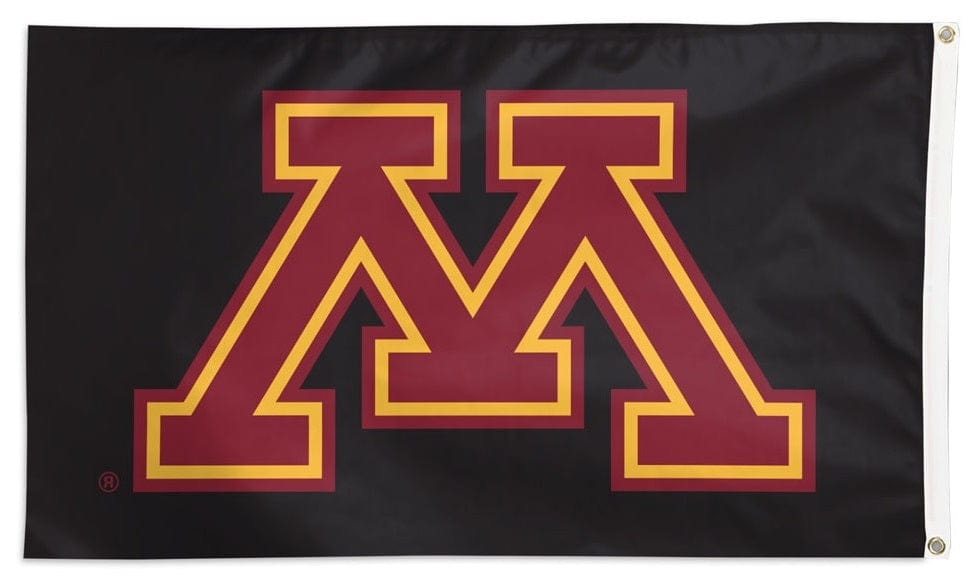 Minnesota Gophers Flag 3x5 Black heartlandflags