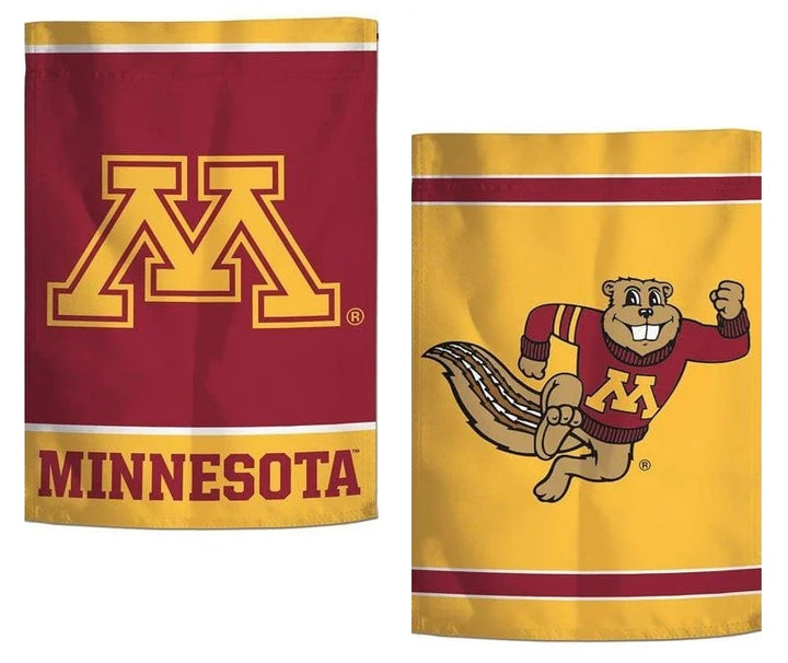 Minnesota Gophers Garden Flag 2 Sided Logo heartlandflags