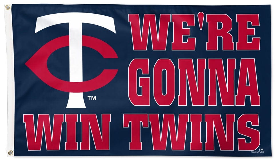 Minnesota Twins Flag 3x5 Slogan Win Twins heartlandflags