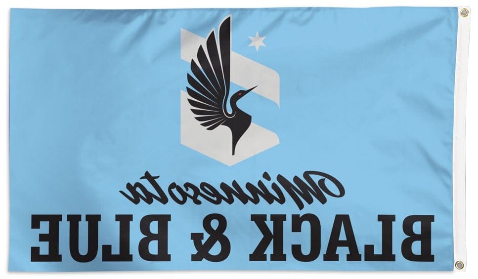 Minnesota United FC Flag 3x5 Black and Blue heartlandflags