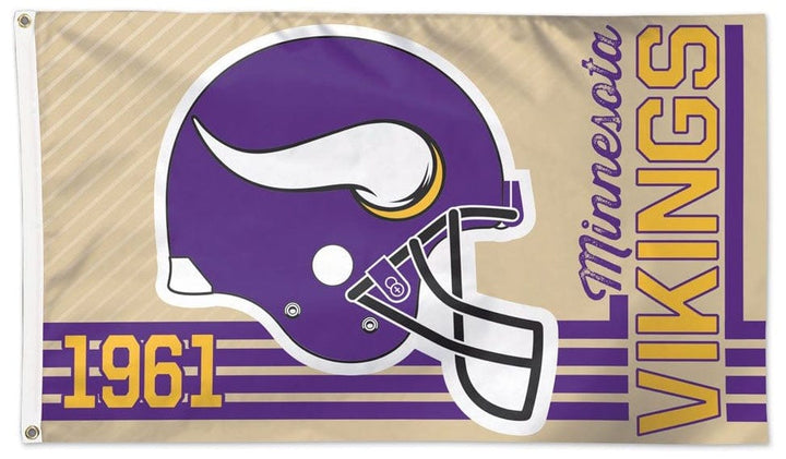 Minnesota Vikings Flag 3x5 Retro Logo Vintage heartlandflags