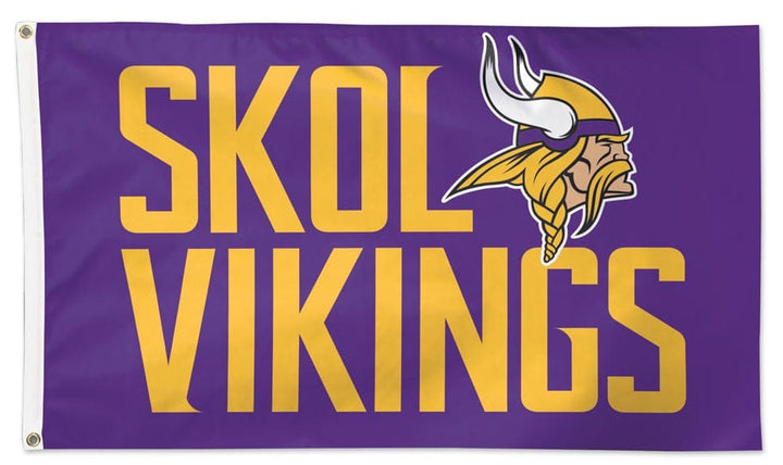 Minnesota Vikings Flag 3x5 SKOL Vikings heartlandflags