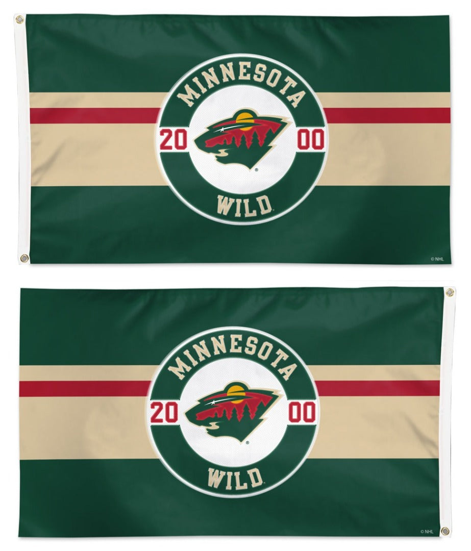 Minnesota Wild Embroidered Flag 2 Sided 3x5 heartlandflags