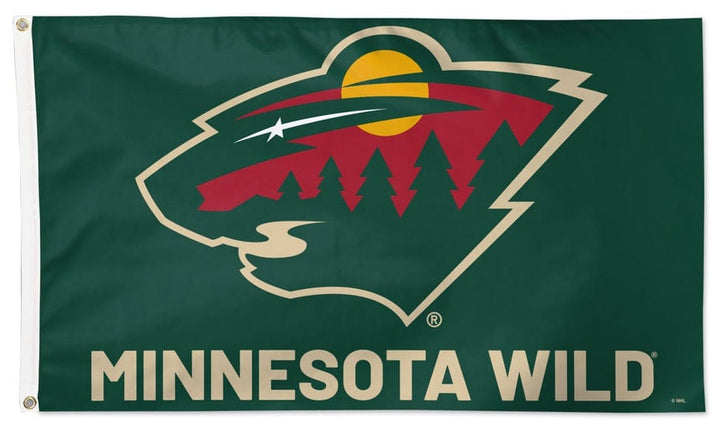 Minnesota Wild Flag 3x5 Logo Name heartlandflags