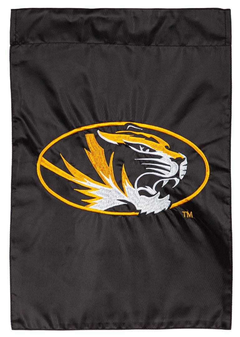 Missouri Tigers Garden Flag 2 Sided Applique Logo heartlandflags