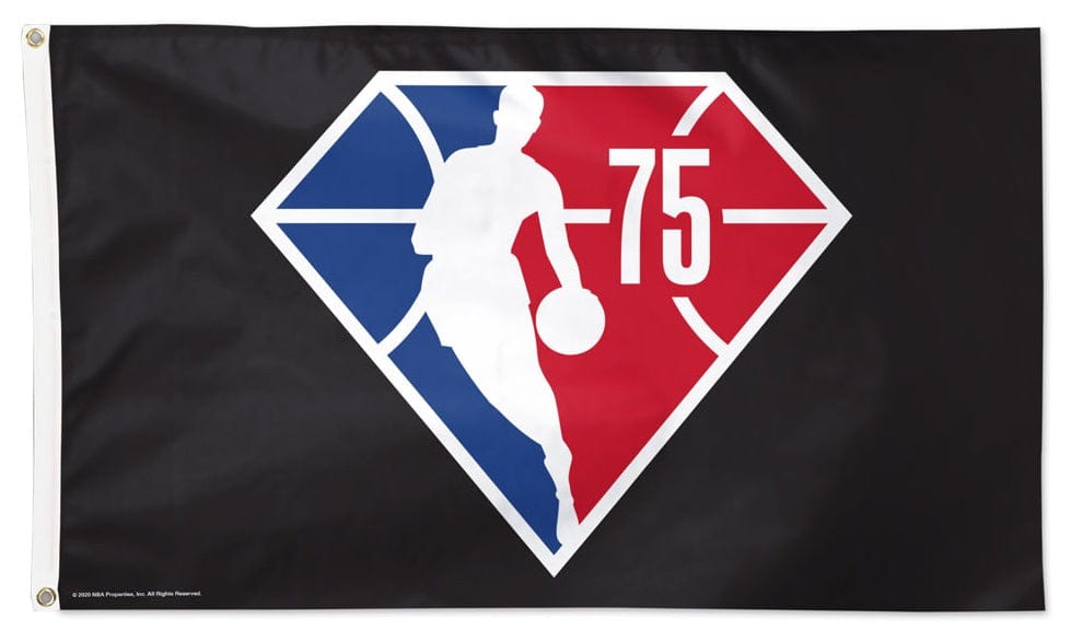 NBA 75th Anniversary Flag 3x5 Black heartlandflags