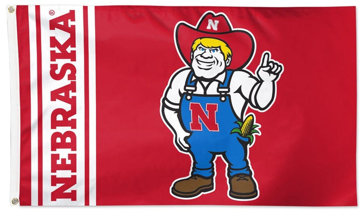 Nebraska Huskers Flag 3x5 Mascot heartlandflags