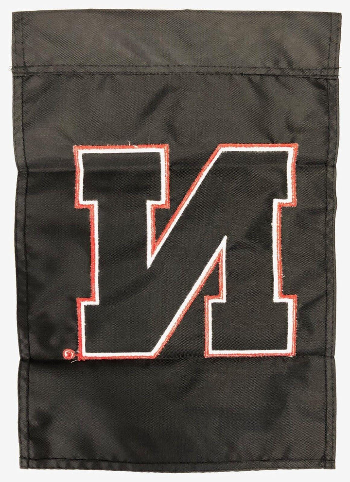 Nebraska Huskers Garden Flag Applique Single Sided heartlandflags