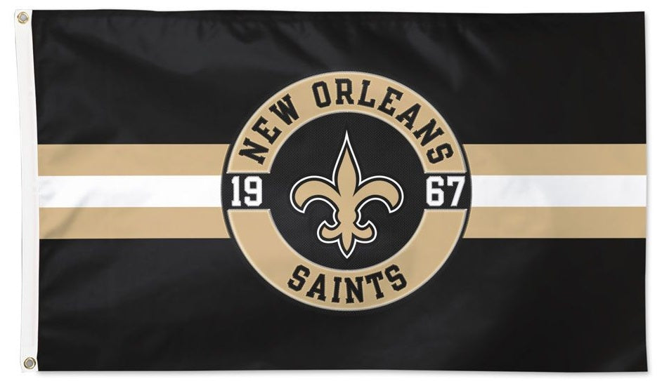 New Orleans Saints Applique Flag 2 Sided heartlandflags