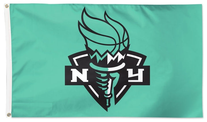 New York Liberty Flag 3x5 Logo heartlandflags