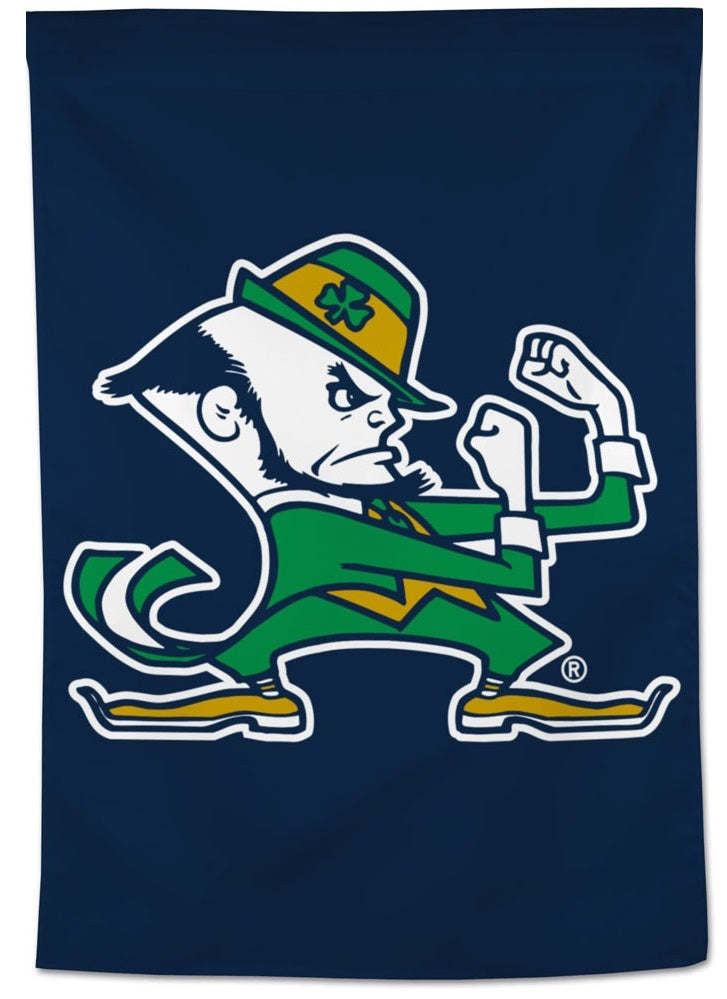 Notre Dame Banner Leprechaun 2 Sided heartlandflags