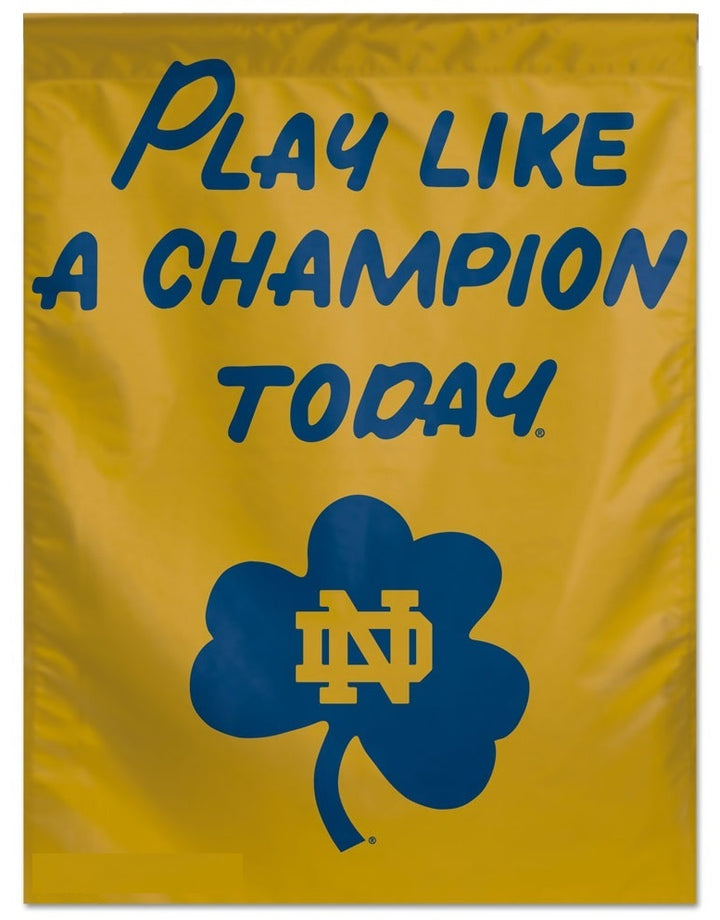 Notre Dame Banner Play Like A Champion 2 Sided heartlandflags