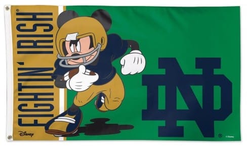 Notre Dame Fighting Irish Flag 3x5 Mickey Mouse Disney heartlandflags