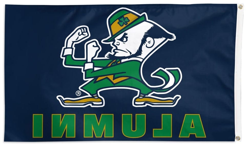 Notre Dame Flag 3x5 Alumni Leprechaun heartlandflags