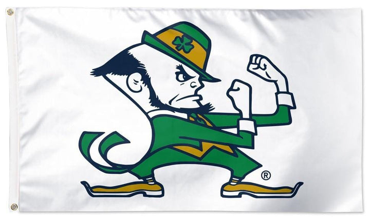 Notre Dame Flag 3x5 Leprechaun White heartlandflags