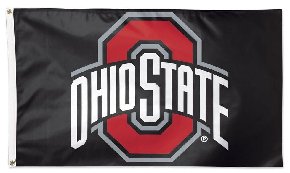 Ohio State Buckeyes Flag 3x5 Black 2 Sided heartlandflags