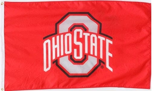 Ohio State Buckeyes Flag 3x5 Logo Red 2 Sided heartlandflags