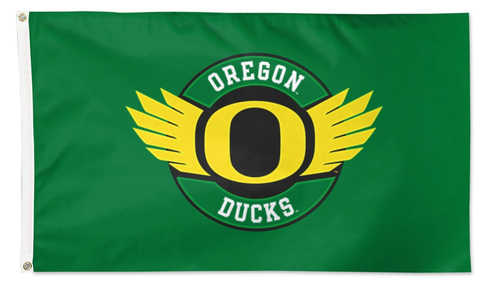 Oregon Ducks Embroidered Flag 2 Sided heartlandflags