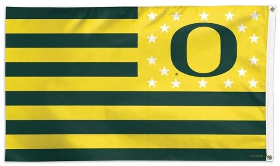 Oregon Ducks Flag 3x5 Americana Stars Stripes heartlandflags