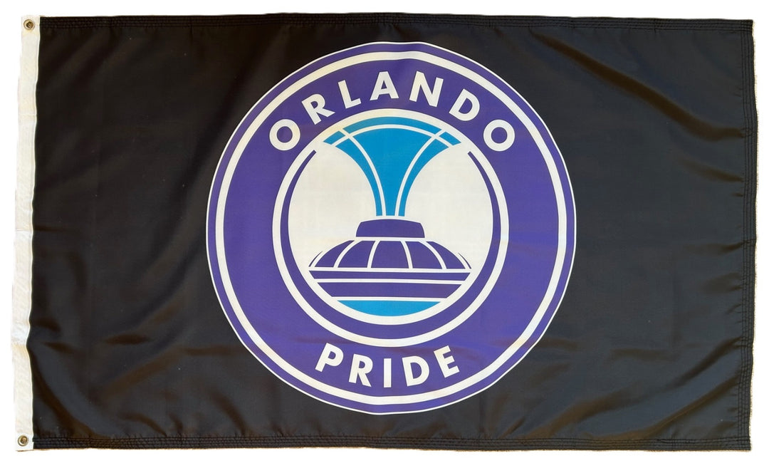 Orlando Pride Flag Black 2 Sided 3x5 heartlandflags