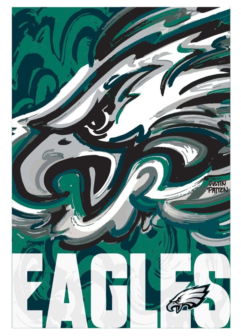 Philadelphia Eagles Garden Flag 2 Sided NFL Justin Patten heartlandflags