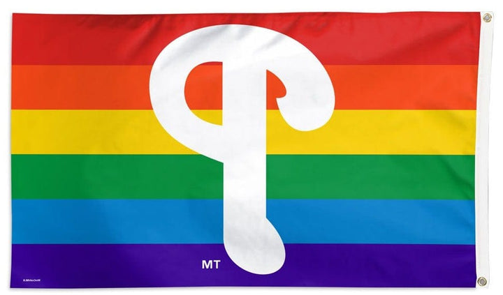 Philadelphia Phillies Flag 3x5 Pride Rainbow heartlandflags