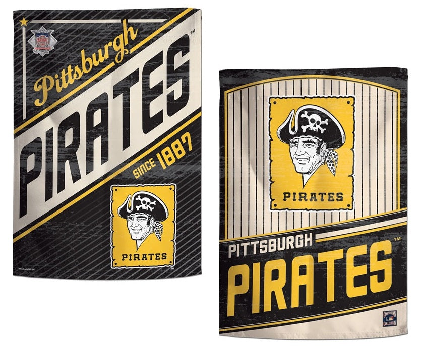 Pittsburgh Pirates Garden Flag 2 Sided Pinstripe heartlandflags