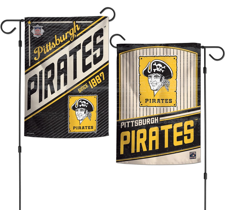 Pittsburgh Pirates Garden Flag 2 Sided Pinstripe heartlandflags