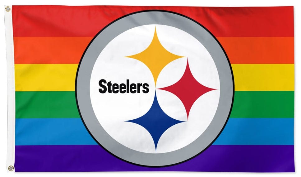 Pittsburgh Steelers Flag 3x5 Pride Rainbow heartlandflags