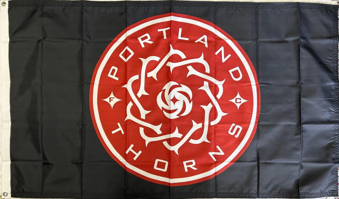 Portland Thorns FC Flag 3x5 Soccer 2 Sided NWSL Black heartlandflags