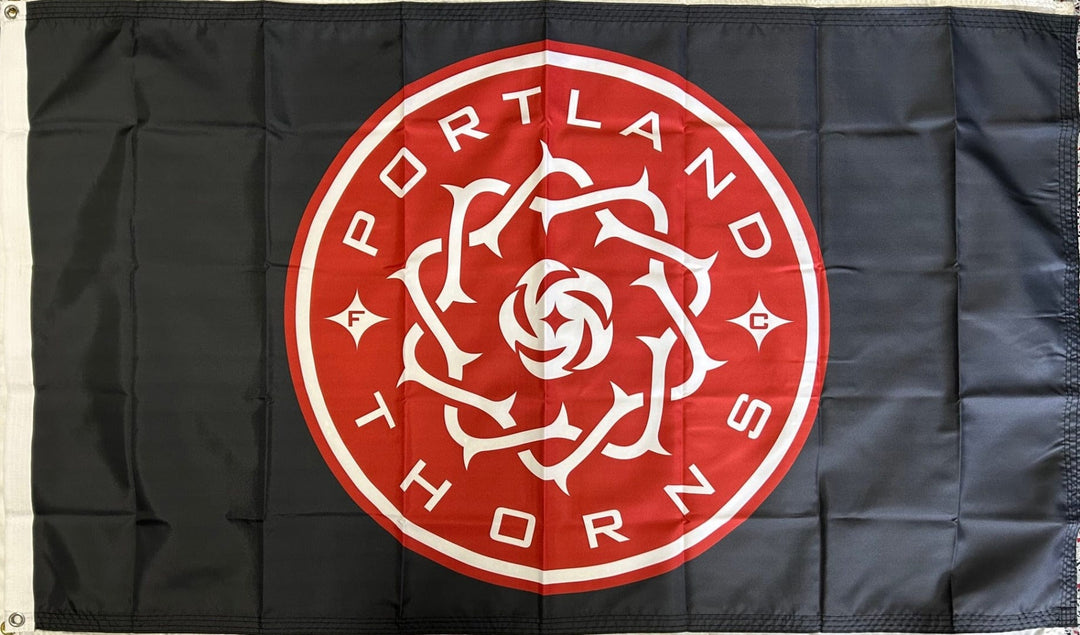 Portland Thorns FC Flag 3x5 Soccer NWSL Black heartlandflags