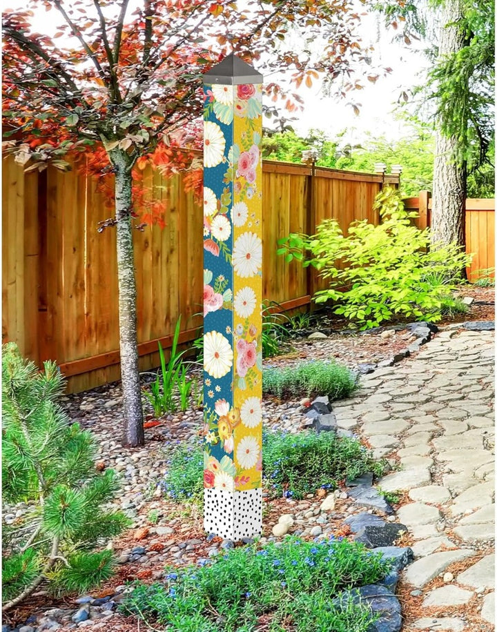 Positivity Blooms Blue Art Pole 60 Inches Tall heartlandflags