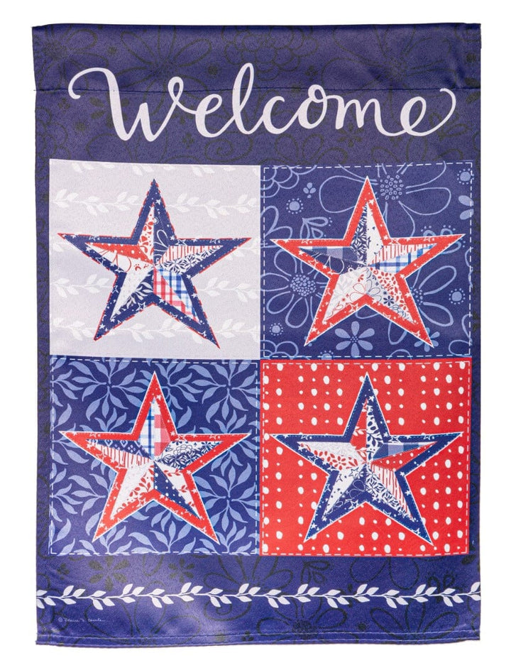 Red White and Blue Stars Patriotic Garden Flag 2 Sided heartlandflags